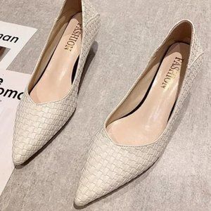 Women New autumn pointed toe pumps stiletto medium heel